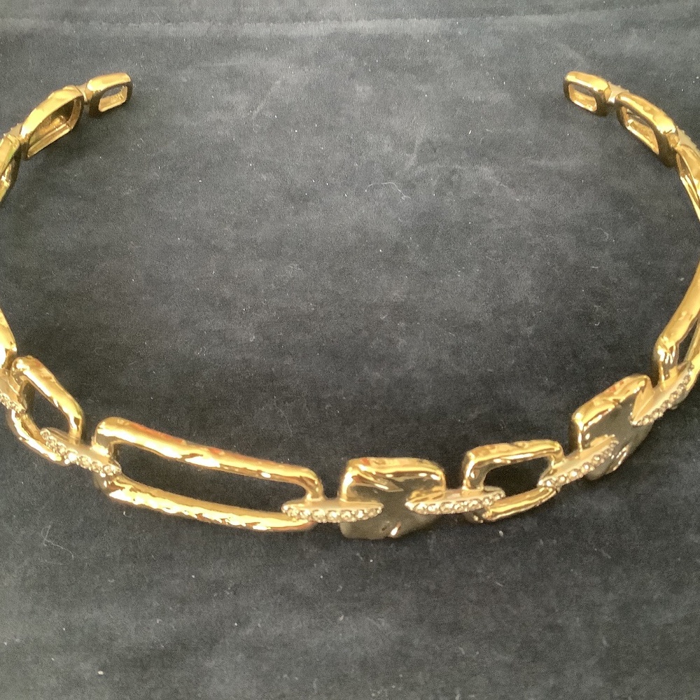 Alexis Bittar, Gold plated choker necklace, unique